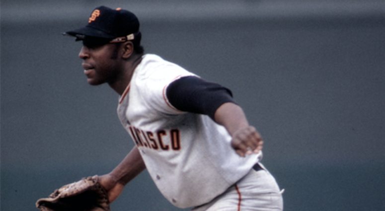 San Francisco Giants first baseman Willie McCovey in action at first base against the Pittsburgh Pirates at Forbes Field during the 1970 season.