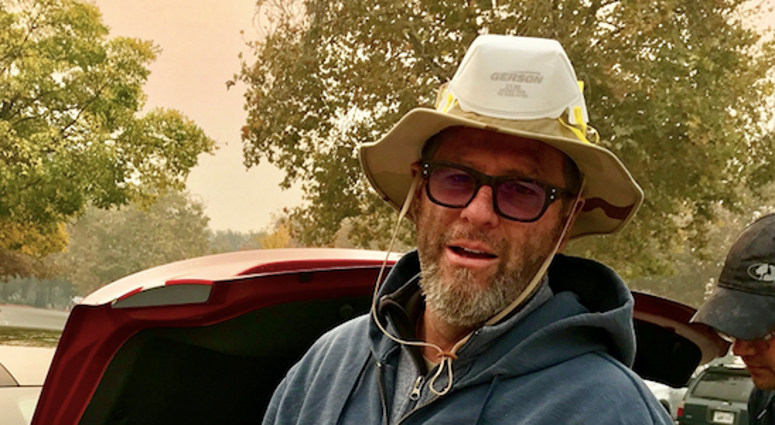 Travis Wright, of Paradise, survived the Camp Fire with two neighbors who were badly burned by the flames.