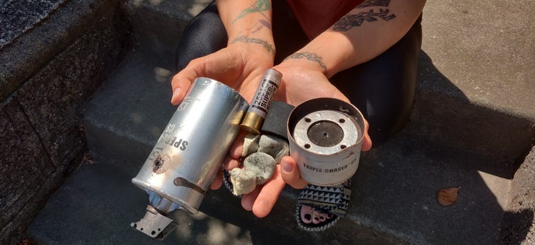 A closer look at the gas canister found in a front yard in Vallejo. A closer look at the gas canister found in a front yard in Vallejo.