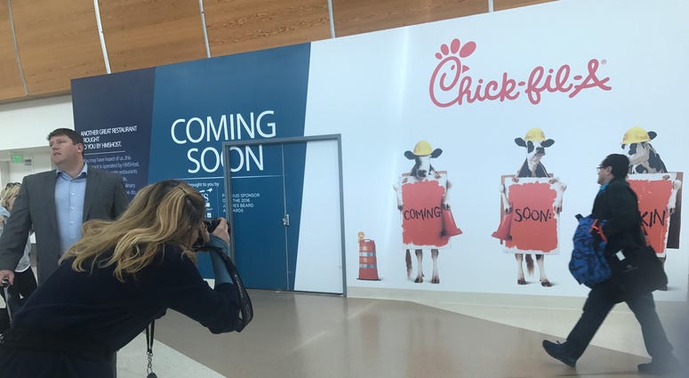 The planned opening of a Chick-fil-A in Mineta San Jose International Airport has unleashed complaints about the fast-food chain's opposition to same-sex marriage and support for anti-LGBTQ causes. The planned opening of a Chick-fil-A in Mineta San Jose International Airport has unleashed complaints about the fast-food chain's opposition to same-sex marriage and support for anti-LGBTQ causes.