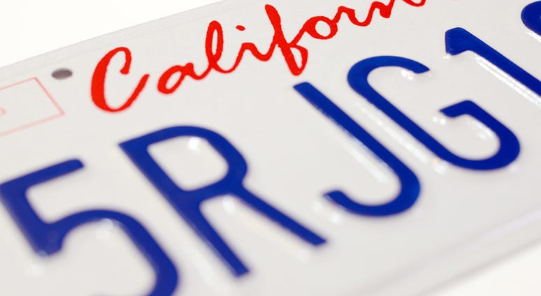 California license plate California license plate