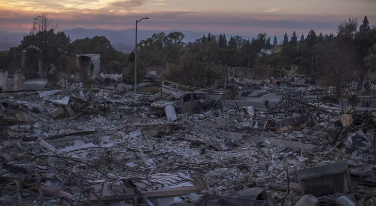 Homes destroyed by the Tubbs Fire seen near Fountaingrove Parkway Homes destroyed by the Tubbs Fire seen near Fountaingrove Parkway