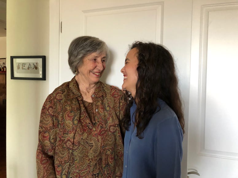 Jean Doble, 76, spends time Madeline Dangerfield-Cha, the co-founder of Mon Ami. Jean Doble, 76, spends time Madeline Dangerfield-Cha, the co-founder of Mon Ami.