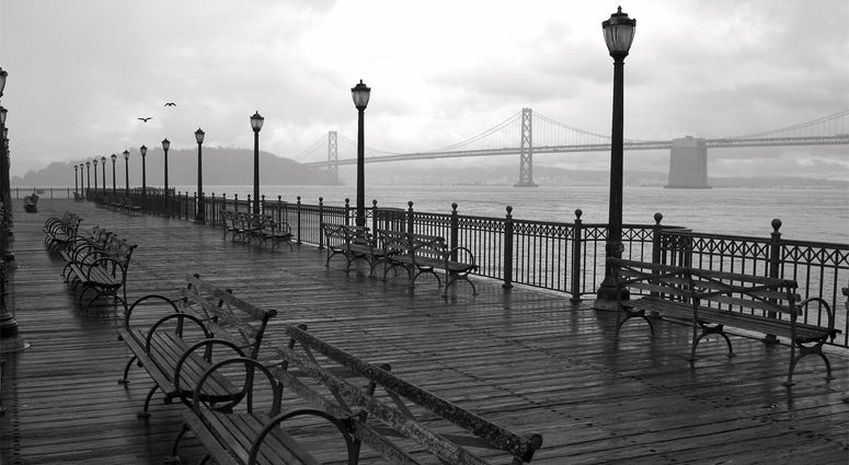 San Francisco Rain Broadway Pier San Francisco Rain Broadway Pier