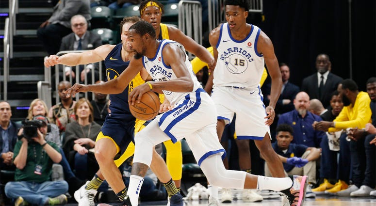 Golden State Warriors' Kevin Durant & Indiana Pacers Bojan Bogdanovic Golden State Warriors' Kevin Durant & Indiana Pacers Bojan Bogdanovic