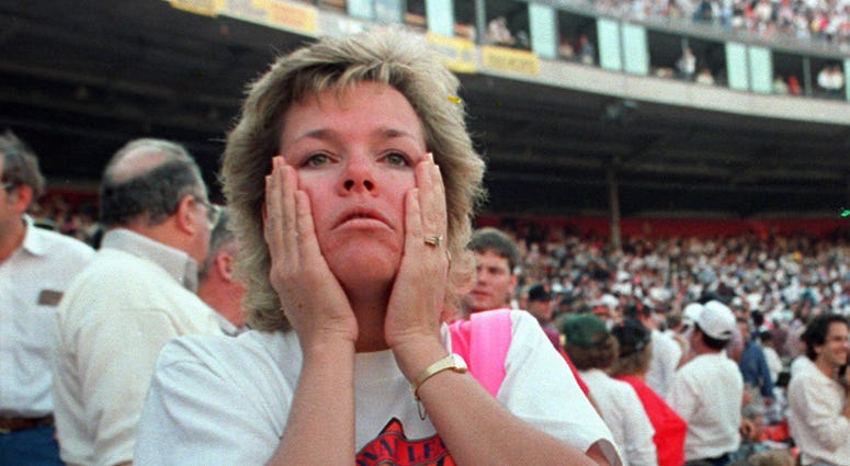 At Candlestick Park, the World Series was suddenly forgotten. A fan reacts to the shaking at the park in October 1989 just after the Loma Prieta earthquake. At Candlestick Park, the World Series was suddenly forgotten. A fan reacts to the shaking at the park in October 1989 just after the Loma Prieta earthquake.