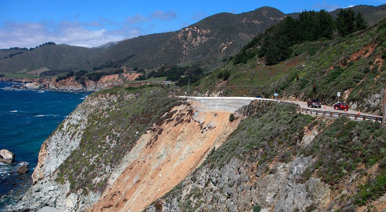 Highway 1 is open from the north after repairs to the slide area just south of Rocky Creek Bridge in Big Sur, California, on Thursday April 21, 2011. Highway 1 is open from the north after repairs to the slide area just south of Rocky Creek Bridge in Big Sur, California, on Thursday April 21, 2011.
