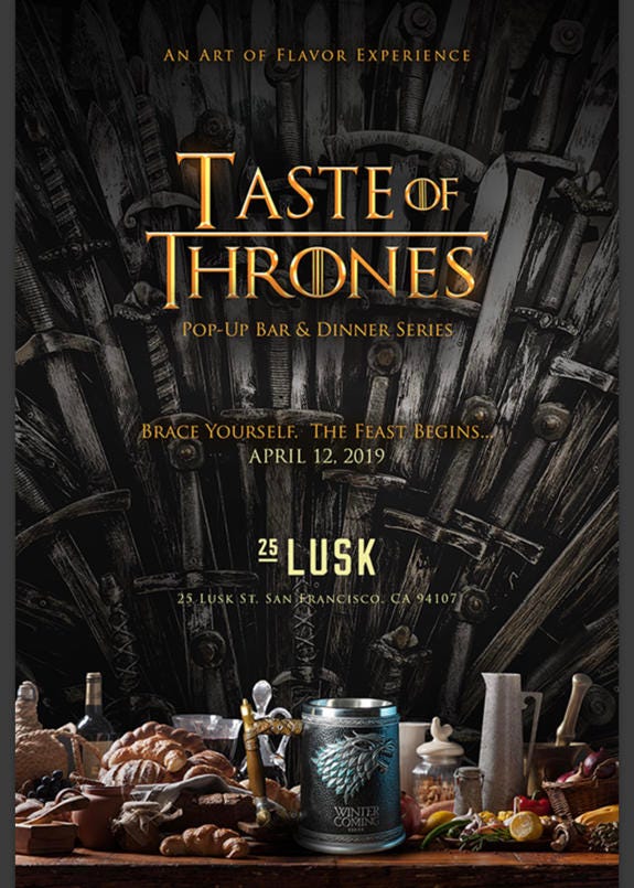 25 Lusk's 'Taste of Thrones' 25 Lusk's 'Taste of Thrones'