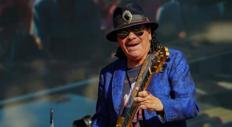 Carlos Santana Carlos Santana of Santana performing live on the Great Oak stage at the 2018 British Summer Time Festival in Hyde Park in London. Photo date: Sunday, July 8, 2018. Photo credit should read: Richard Gray/EMPICS