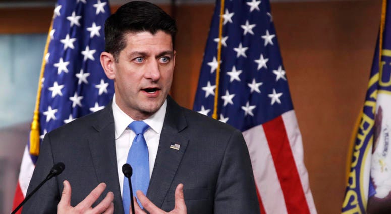 AP18101534149018 House Speaker Paul Ryan of Wis., announces that he will not run for re-election at the end of his term, Wednesday, April 11, 2018, on Capitol Hill in Washington. (AP Photo/Jacquelyn Martin)