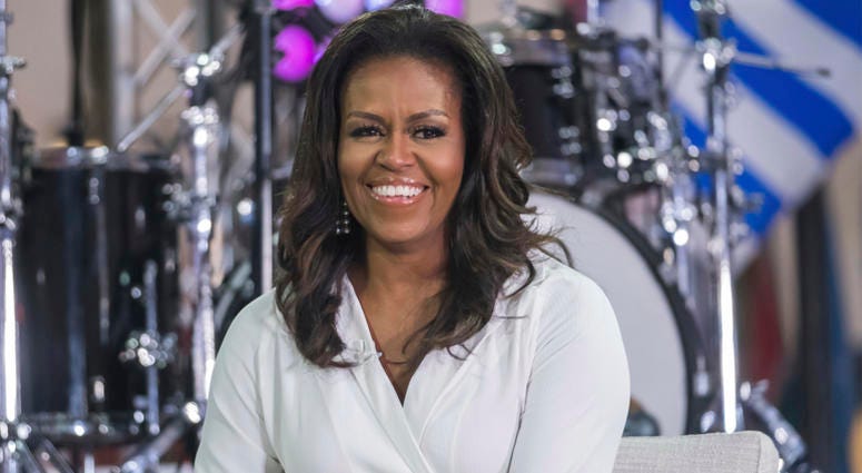AP18303642082936 In this Oct. 11, 2018 file photo, Michelle Obama participates in the International Day of the Girl on NBC's "Today" show in New York. Oprah Winfrey and Reese Witherspoon will be among the special guests when Michelle Obama goes on tour for her memoir “Bec