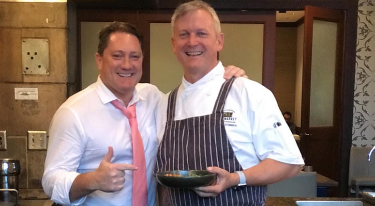 Liam and Executive Chef Mark Dommen Liam and Executive Chef Mark Dommen (Photo credit: Foodie Chap/Liam Mayclem)