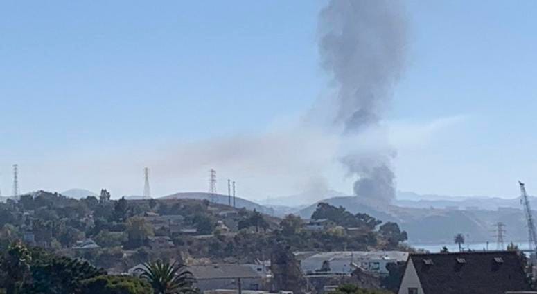 A fire was burning at the NuStar fuel facility in Crockett on Oct. 15, 2019. A fire was burning at the NuStar fuel facility in Crockett on Oct. 15, 2019.
