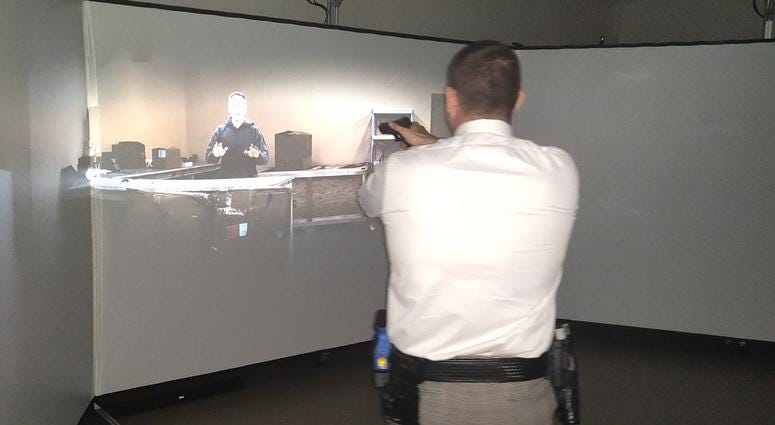 Marin County Sheriff's Department officers have used virtual reality to train for real-life interactions. Marin County Sheriff's Department officers have used virtual reality to train for real-life interactions.