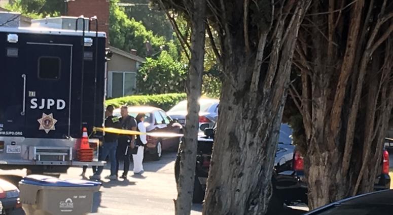 A crime scene technician is in front of a San Jose home where police say four people were killed by a gunman who also took his own life on June 23, 2019. A crime scene technician is in front of a San Jose home where police say four people were killed by a gunman who also took his own life on June 23, 2019.