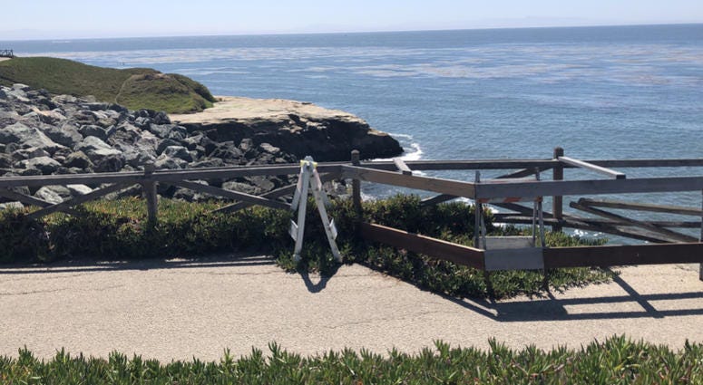 Cliff erosion in Santa Cruz along roads like West Cliff Road is a concern. Cliff erosion in Santa Cruz along roads like West Cliff Road is a concern.