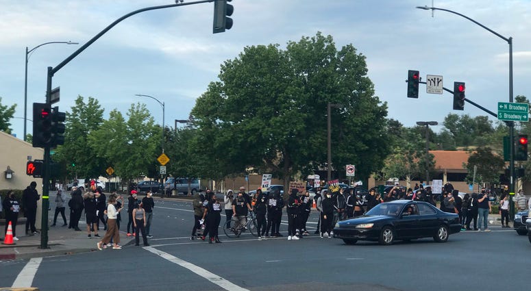 George Floyd protests continue in Walnut Creek on May 31, 2020, just hours before enacted curfew George Floyd protests continue in Walnut Creek on May 31, 2020, just hours before enacted curfew