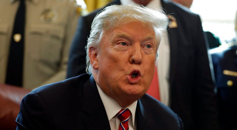 President Donald Trump speaks in the Oval Office of the White House, Friday, March 15, 2019, in Washington. President Donald Trump speaks in the Oval Office of the White House, Friday, March 15, 2019, in Washington.
