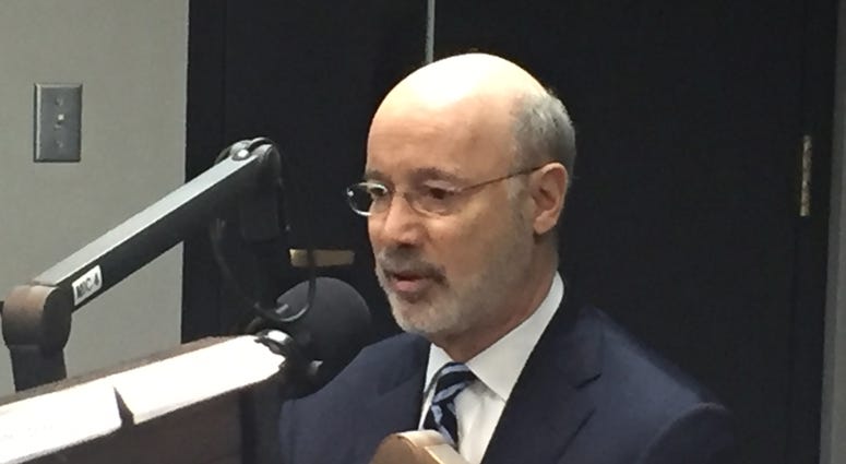 Pennsylvania Governor Tom Wolf in studio at KDKA Radio