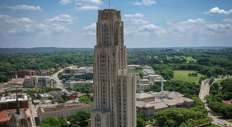 The Cathedral of Learning at the University of Pittsburgh in Oakland