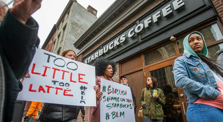 Starbucks protest Starbucks protest