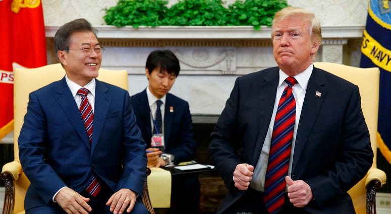 resident Donald Trump meets with South Korean President Moon Jae-In DO NOT USE