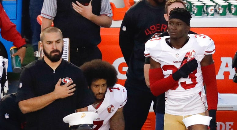 Colin Kaepernick Flag Protest Colin Kaepernick Flag Protest