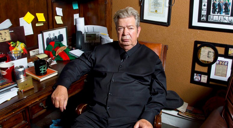 This undated image released by History shows Richard Harrison from "Pawn Stars." Harrison's son Rick posted on Facebook, Monday, June 25, 2018, that his father died. DO NOT USE