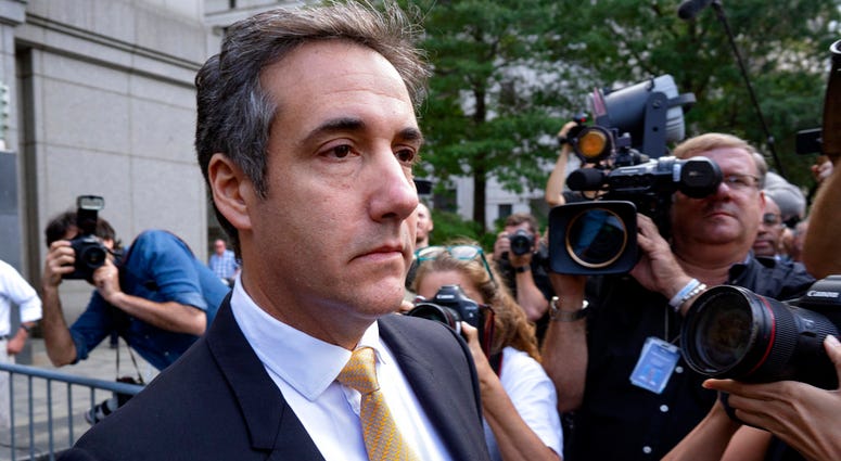 file photo, Michael Cohen, former personal lawyer to President Donald Trump, leaves federal court after reaching a plea agreement in New York. Investigators in New York state issued a subpoena to Cohen as part of their probe into the Trump Foundation DO NOT USE
