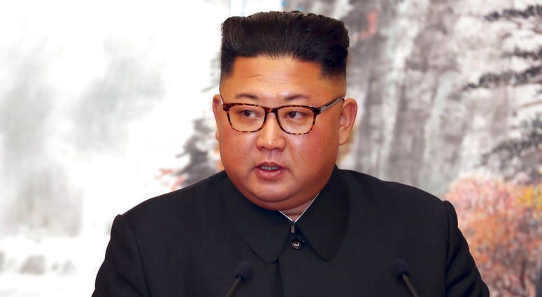 file photo, North Korean leader Kim Jong Un speaks during a joint press conference with South Korean President Moon Jae-in at the Paekhwawon State Guesthouse in Pyongyang, North Korea. DO NOT USE