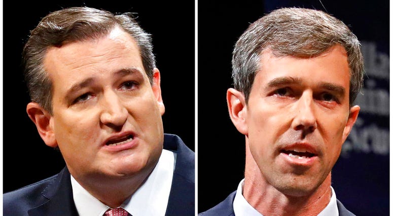 Republican U.S. Sen. Ted Cruz, left, and Democratic U.S. Rep. Beto O'Rourke, Republican U.S. Sen. Ted Cruz, left, and Democratic U.S. Rep. Beto O'Rourke,