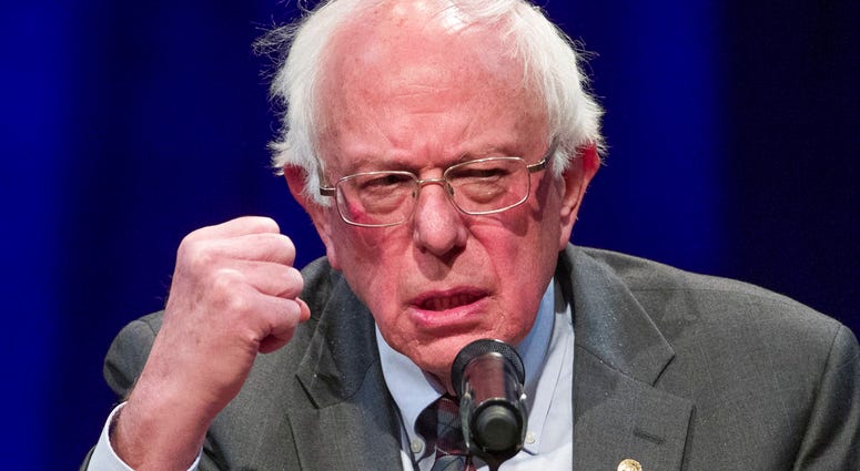 file photo, Sen. Bernie Sanders, I-Vt., speaks about his new book, 'Where We Go From Here: Two Years in the Resistance', at a George Washington University/Politics and Prose event in Washington. DO NOT USE