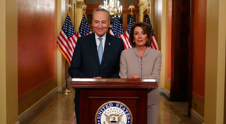 House Speaker Nancy Pelosi of Calif., and Senate Minority Leader Chuck Schumer House Speaker Nancy Pelosi of Calif., and Senate Minority Leader Chuck Schumer