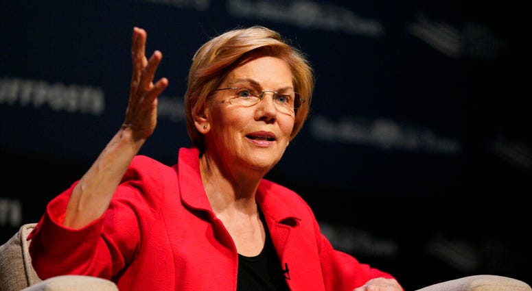 Democratic presidential candidate Sen. Elizabeth Warren, D-Mass., speaks at the Heartland Forum held on the campus of Buena Vista University in Storm Lake, Iowa, Saturday, March 30, 2019. AP DO NOT USE