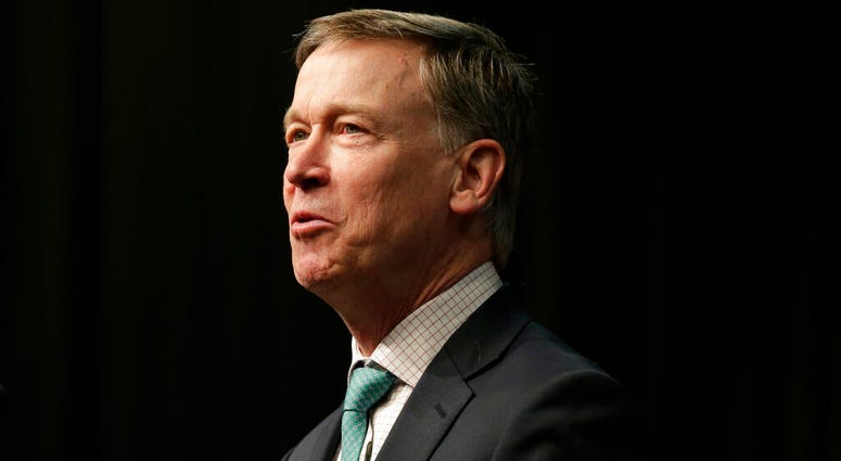In this April 5, 2019, file photo, Democratic president candidate, former Colorado Gov. John Hickenlooper, speaks during the National Action Network Convention in New York. AP DO NOT USE
