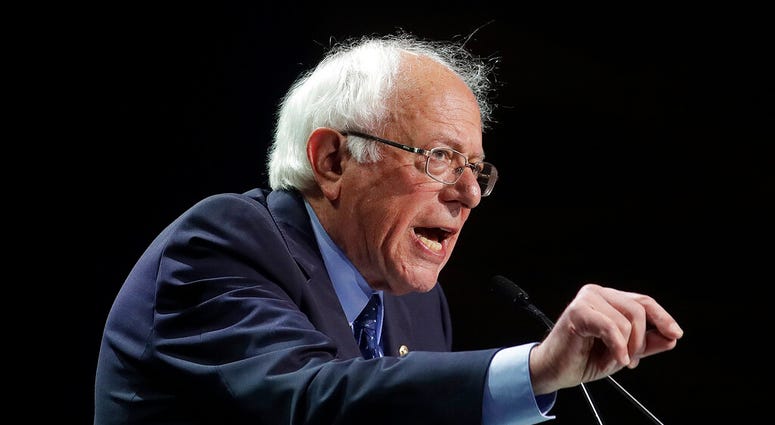 In this June 2, 2019, file photo Democratic presidential candidate Sen. Bernie Sanders, I-Vt., speaks during the 2019 California Democratic Party State Organizing Convention in San Francisco. AP DO NOT USE