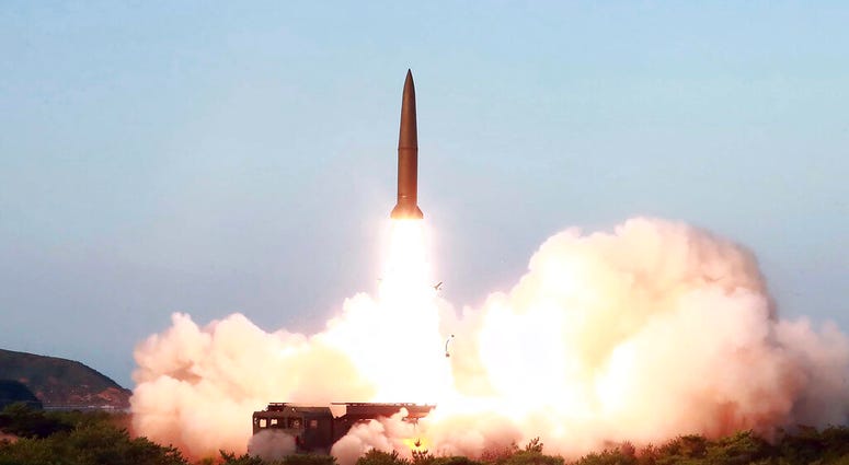 North Korean government shows a test of a missile launch in North Korea. AP DO NOT USE