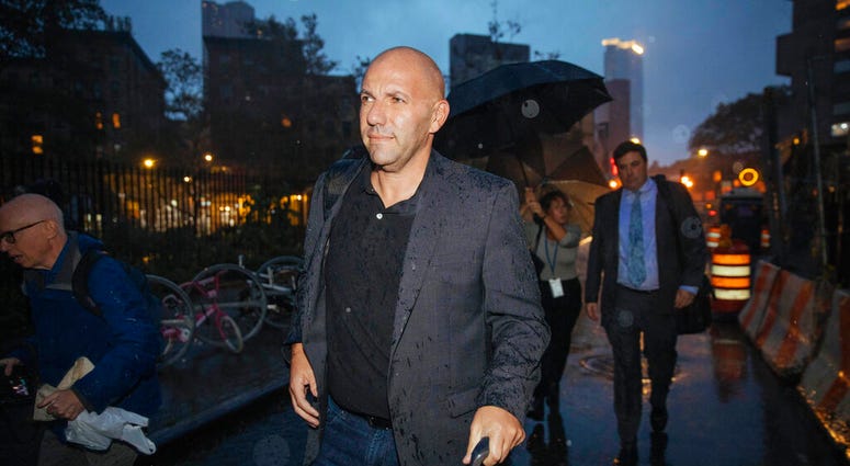 David Correia leaves Federal Court after his appearance on Wednesday, Oct. 16, 2019, in New York.