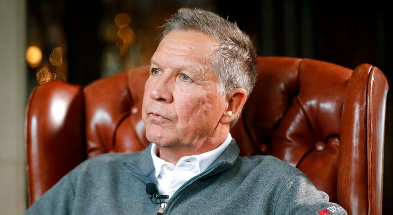 n a Dec. 13, 2018, file photo, then-Ohio Gov. John Kasich sits for an interview with The Associated Press in Columbus. Kasich, who ran against President Donald Trump in the 2016 Republican primary, says he supports impeachment ap do not use