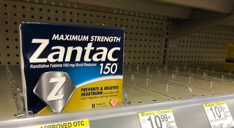 This Sept. 30, 2019, file photo shows a box of Maximum Strength Zantac tablets at a pharmacy in Miami Beach, Fla. AP DO NOT USE