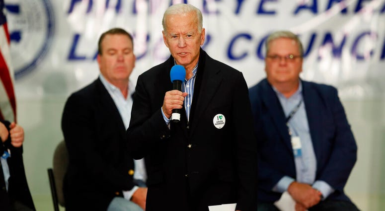 Democratic presidential candidate former Vice President Joe Biden speaks during a fund-raising fish fry for U.S. Rep. Abby Finkenauer, D-Iowa, Saturday, Nov. 2, 2019, at Hawkeye Downs Expo Center in Cedar Rapids, Iowa. Democratic presidential candidate former Vice President Joe Biden speaks during a fund-raising fish fry for U.S. Rep. Abby Finkenauer, D-Iowa, Saturday, Nov. 2, 2019, at Hawkeye Downs Expo Center in Cedar Rapids, Iowa.