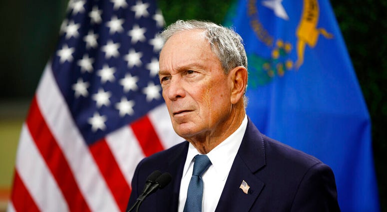 former New York City Mayor Michael Bloomberg speaks at a news conference at a gun control advocacy event in Las Vegas. Bloomberg has opened door to a potential presidential run, saying the Democratic field 'not well positioned' to defeat Trump. former New York City Mayor Michael Bloomberg speaks at a news conference at a gun control advocacy event in Las Vegas. Bloomberg has opened door to a potential presidential run, saying the Democratic field 'not well positioned' to defeat Trump.