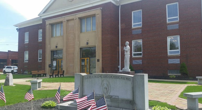Family members of victims of rare cancer go behind closed doors at Canonsburg Borough Building Family members of victims of rare cancer go behind closed doors at Canonsburg Borough Building.