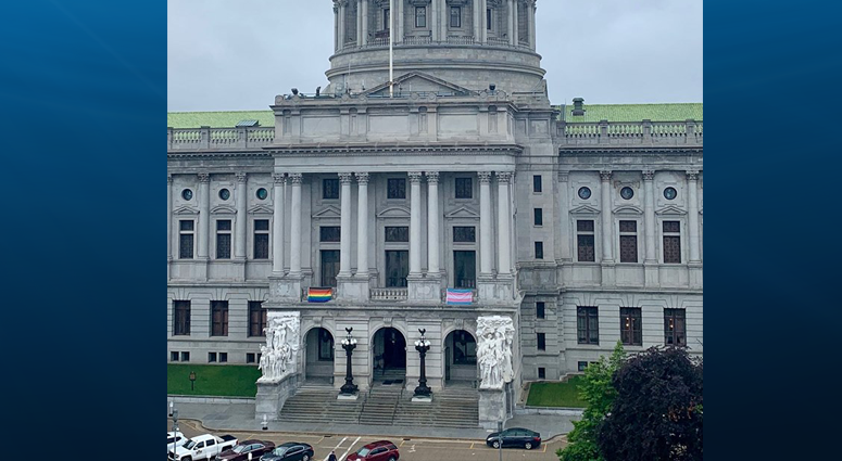 Pride flags fly at the Capitol for the first time