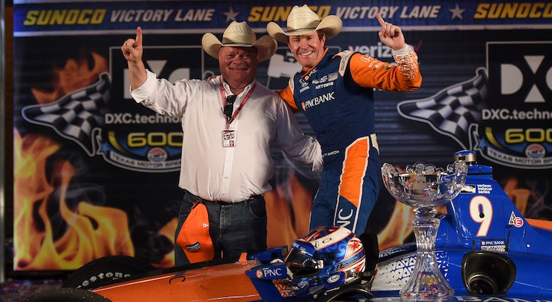 Chip Ganassi And Scott Dixon Celebrate In Victory Lane At Texas Chip Ganassi And Scott Dixon Celebrate In Victory Lane At Texas Motor Speedway
