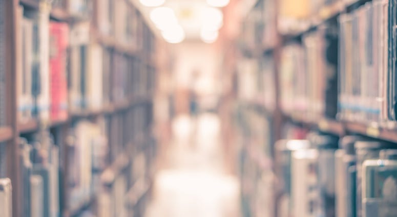 Books in a library