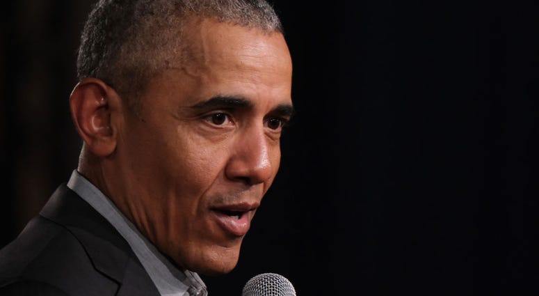 BERLIN, GERMANY - APRIL 06: Former U.S. President Barack Obama speaks to young leaders from across Europe in a Town Hall-styled session on April 06, 2019 in Berlin, Germany. Obama spoke to several hundred young people from European government, civil socie