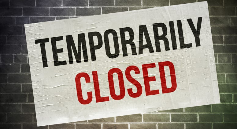 Temporary Closing Sign Temporary Closing Sign