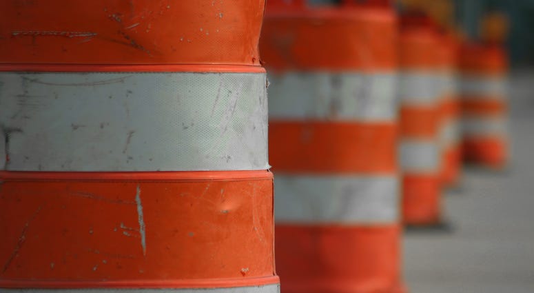 Road Work Barrels Road Work Barrels