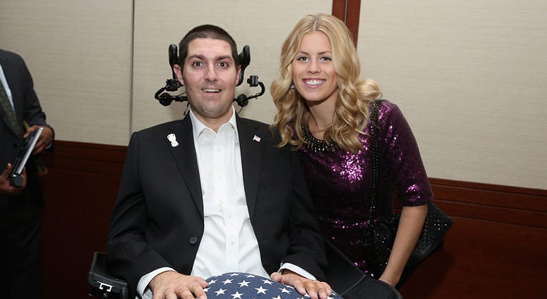 NEW YORK, NY - DECEMBER 09: Pete Frates and Julie Frates attend the Sportsman Of The Year 2014 Ceremony on December 9, 2014 in New York City. NEW YORK, NY - DECEMBER 09: Pete Frates and Julie Frates attend the Sportsman Of The Year 2014 Ceremony on December 9, 2014 in New York City.